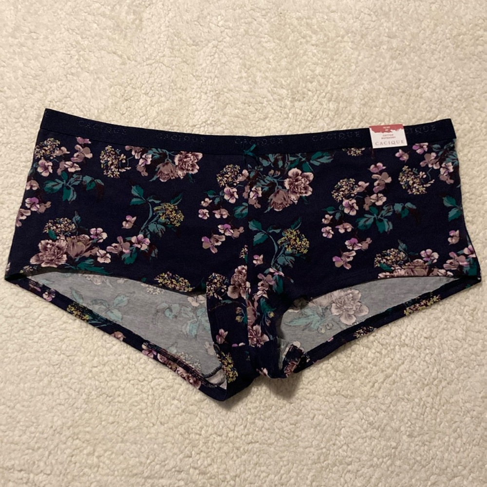 NWT Lane Bryant Cacique Garden Blossoms Maritime boyshort panties Size 18/20